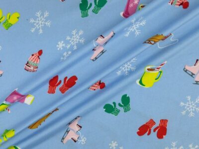 Double Brushed Polyester Jersey - Winter Print