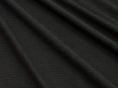 Polyester/Rayon Rib Knit - Black