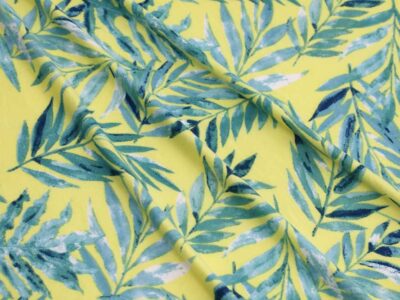 Double Brushed Polyester Jersey - Yellow/Green