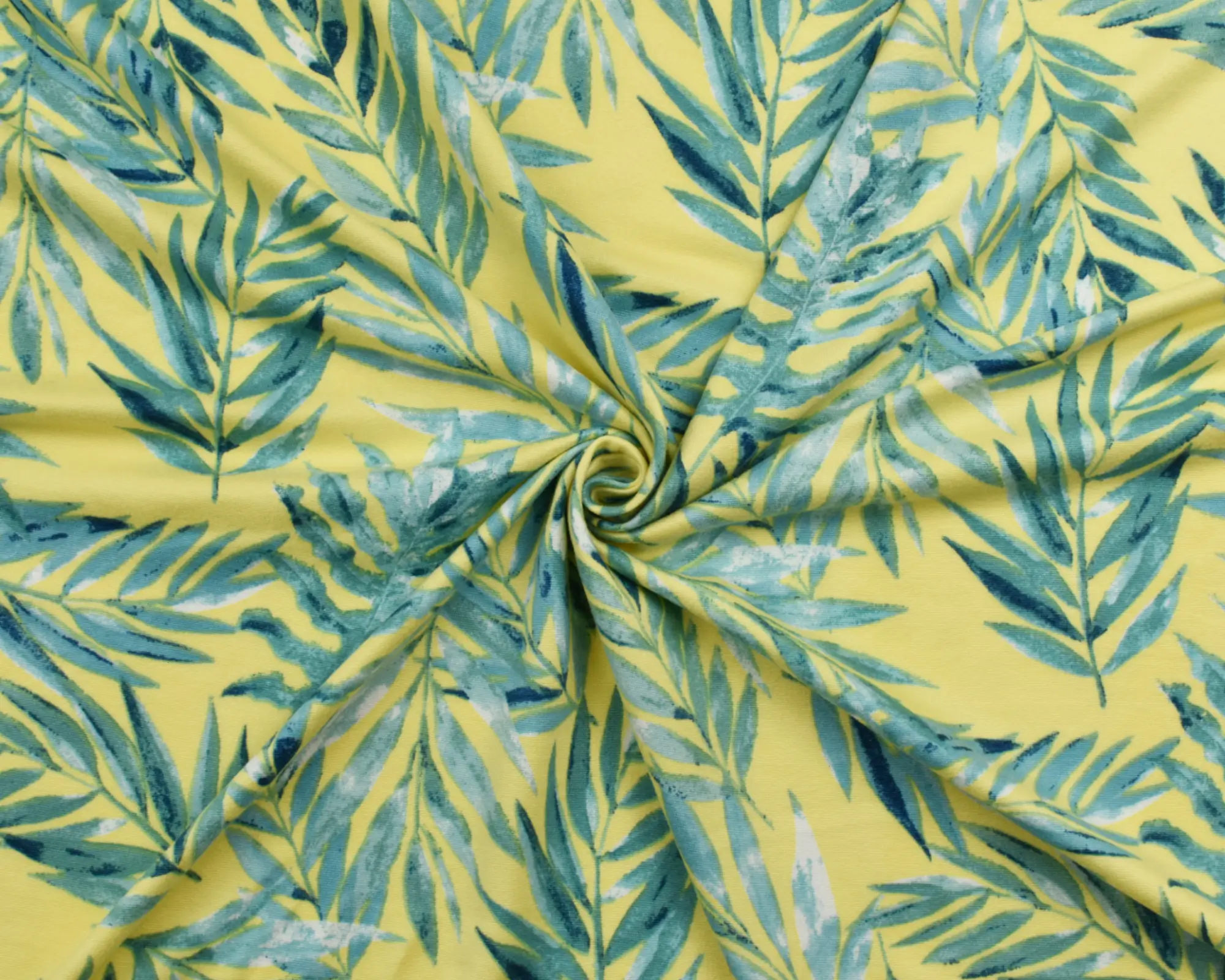 Double Brushed Polyester Jersey - Yellow/Green