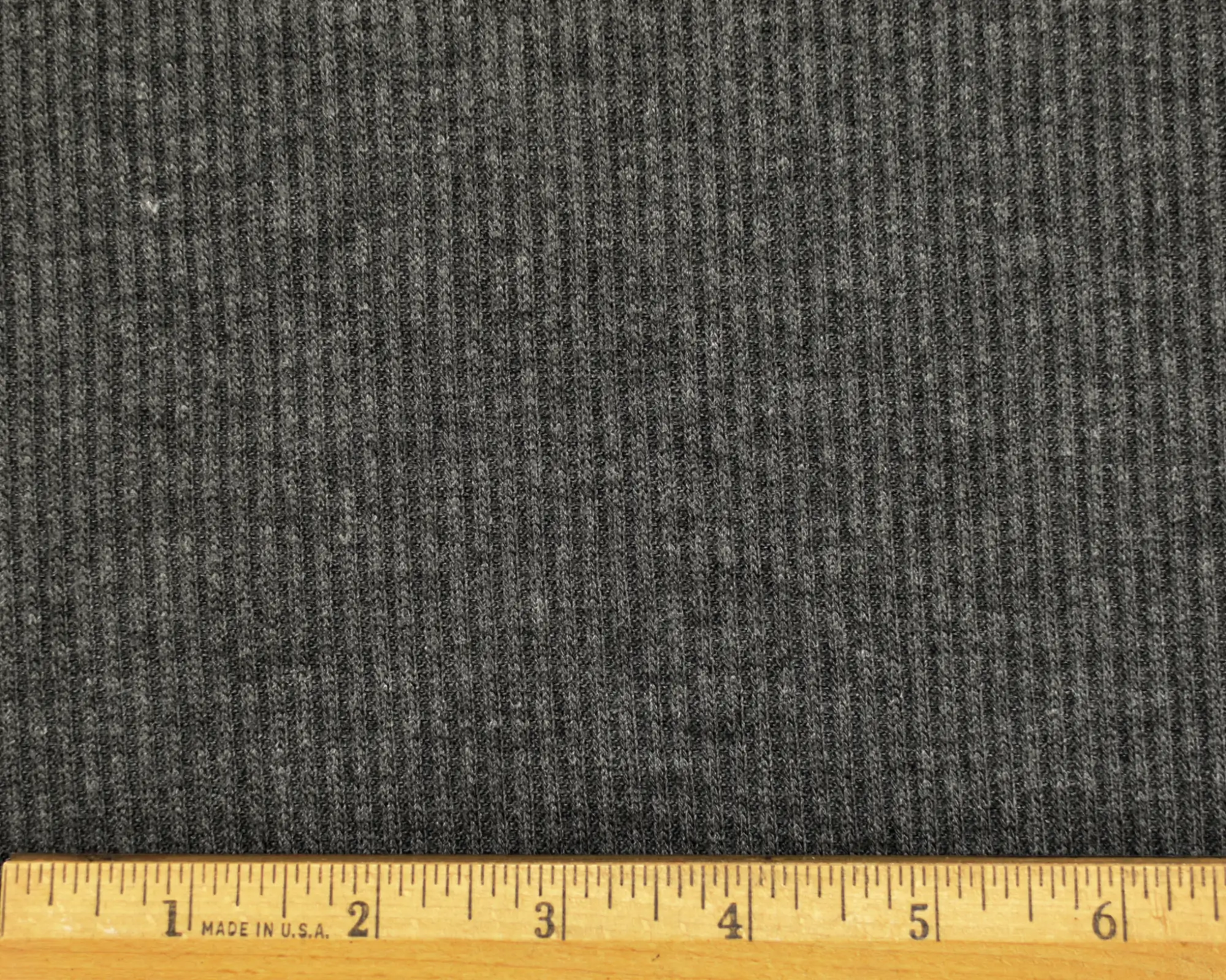 Polyester/Rayon Rib Knit - Charcoal - Image 3
