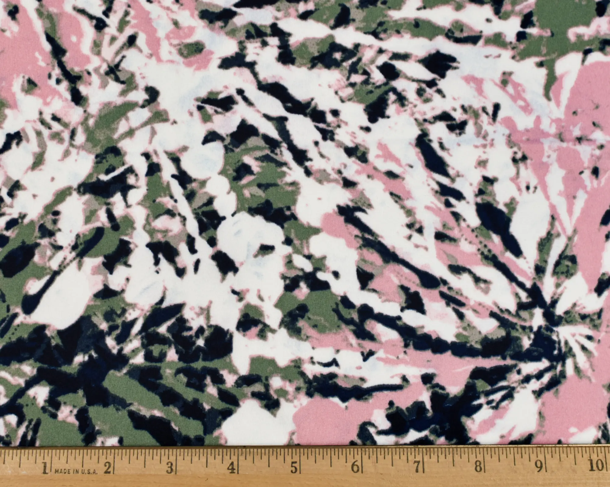 Double Brushed Polyester Jersey - Pink/Green - Image 3