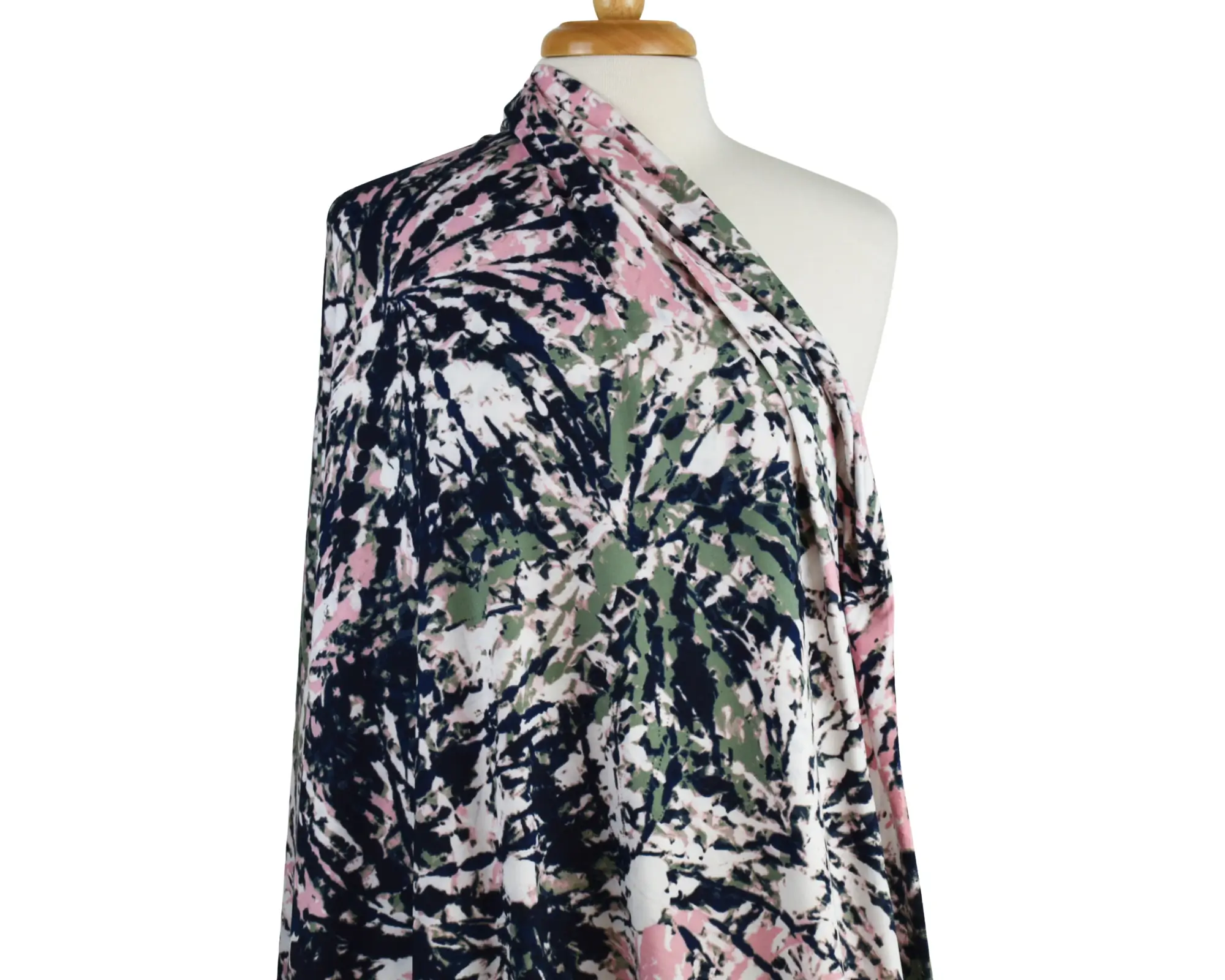 Double Brushed Polyester Jersey - Pink/Green - Image 5