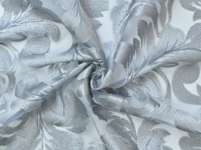 Embroidered Tulle - Silver