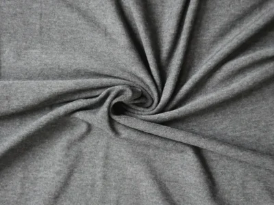 gray cotton spandex jersey fabric in swirl pattern