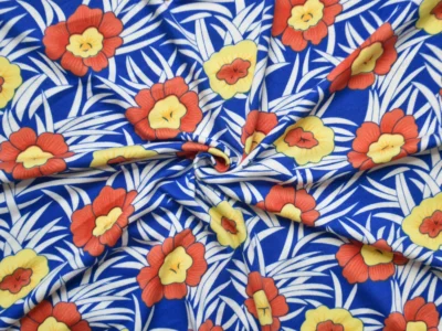 Floral print polyester jersey