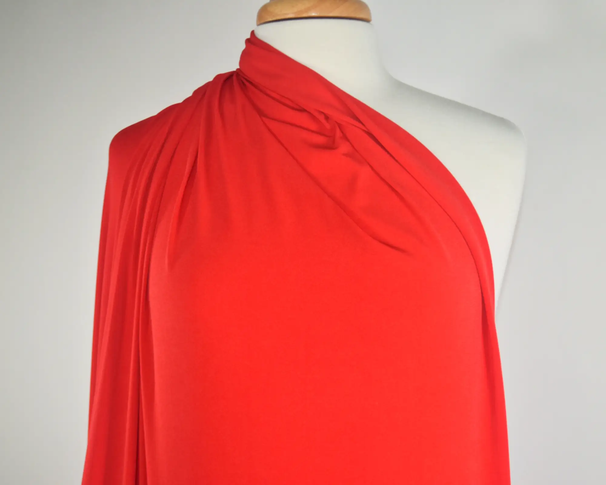 Polyester ITY Jersey - Red - Image 4