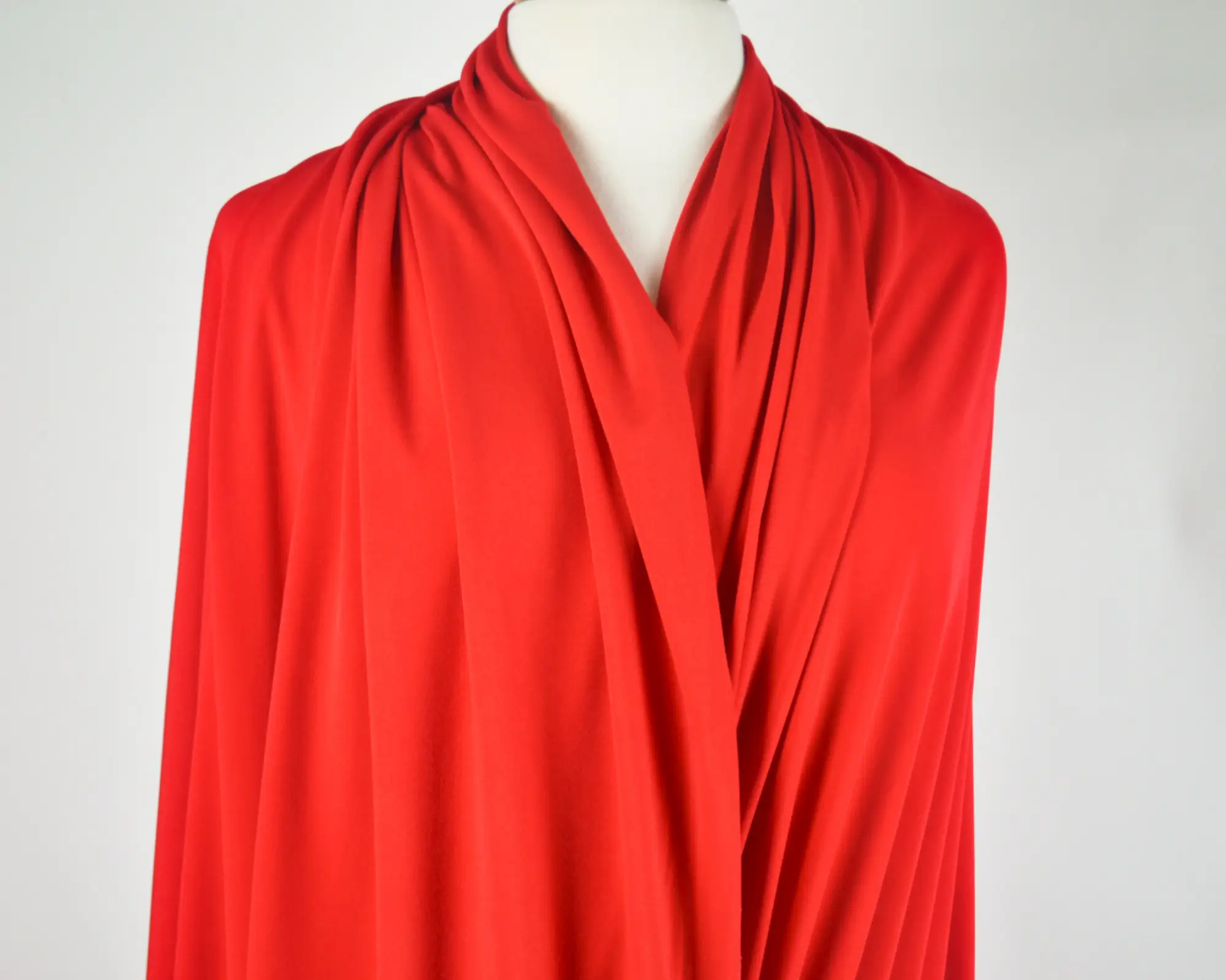 Polyester ITY Jersey - Red - Image 5