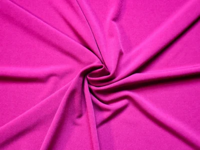 Fuchsia polyester spandex jersey in swirl