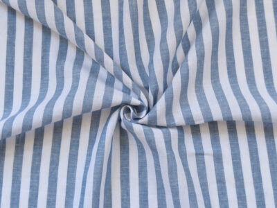Lightweight Linen - Blue/White Stripes