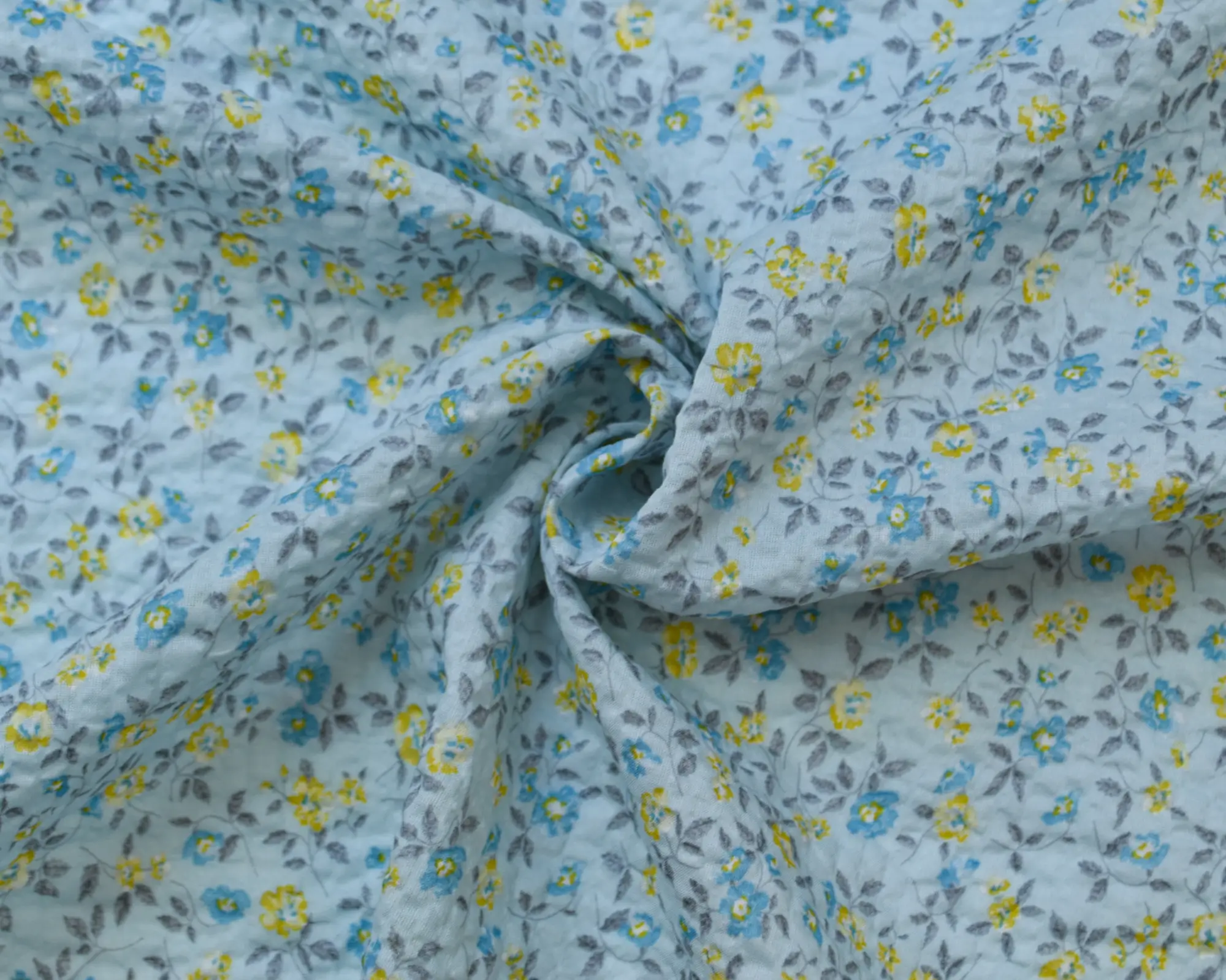Cotton Gauze - Blue Floral Print