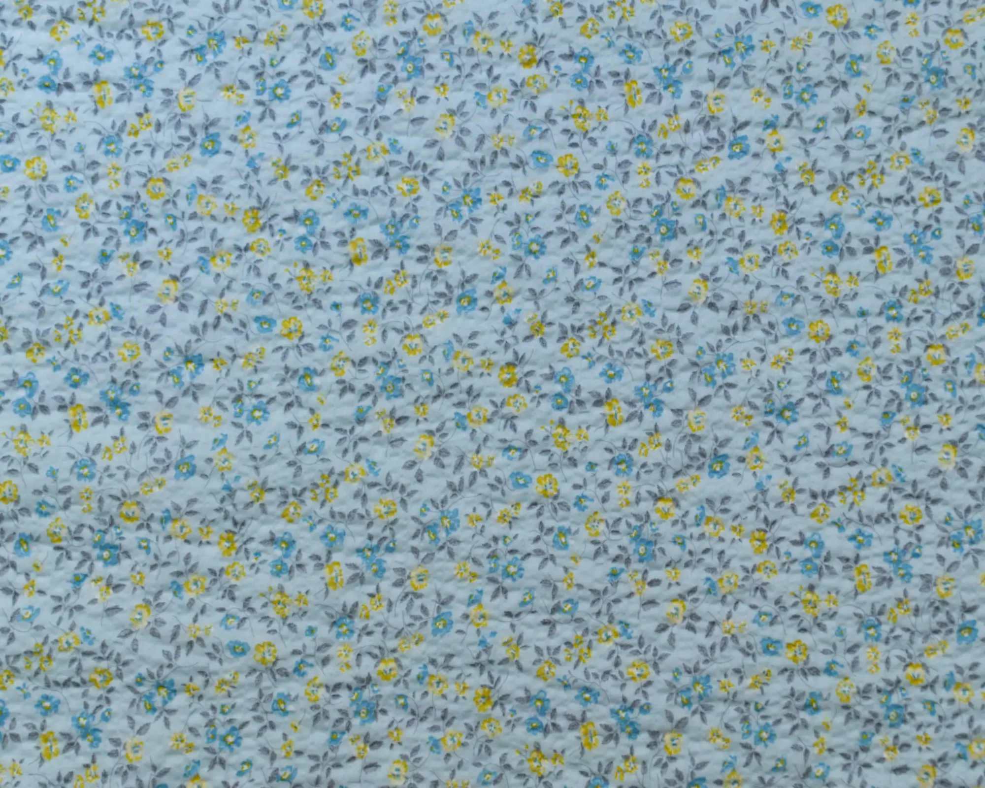 Cotton Gauze - Blue Floral Print - Image 2