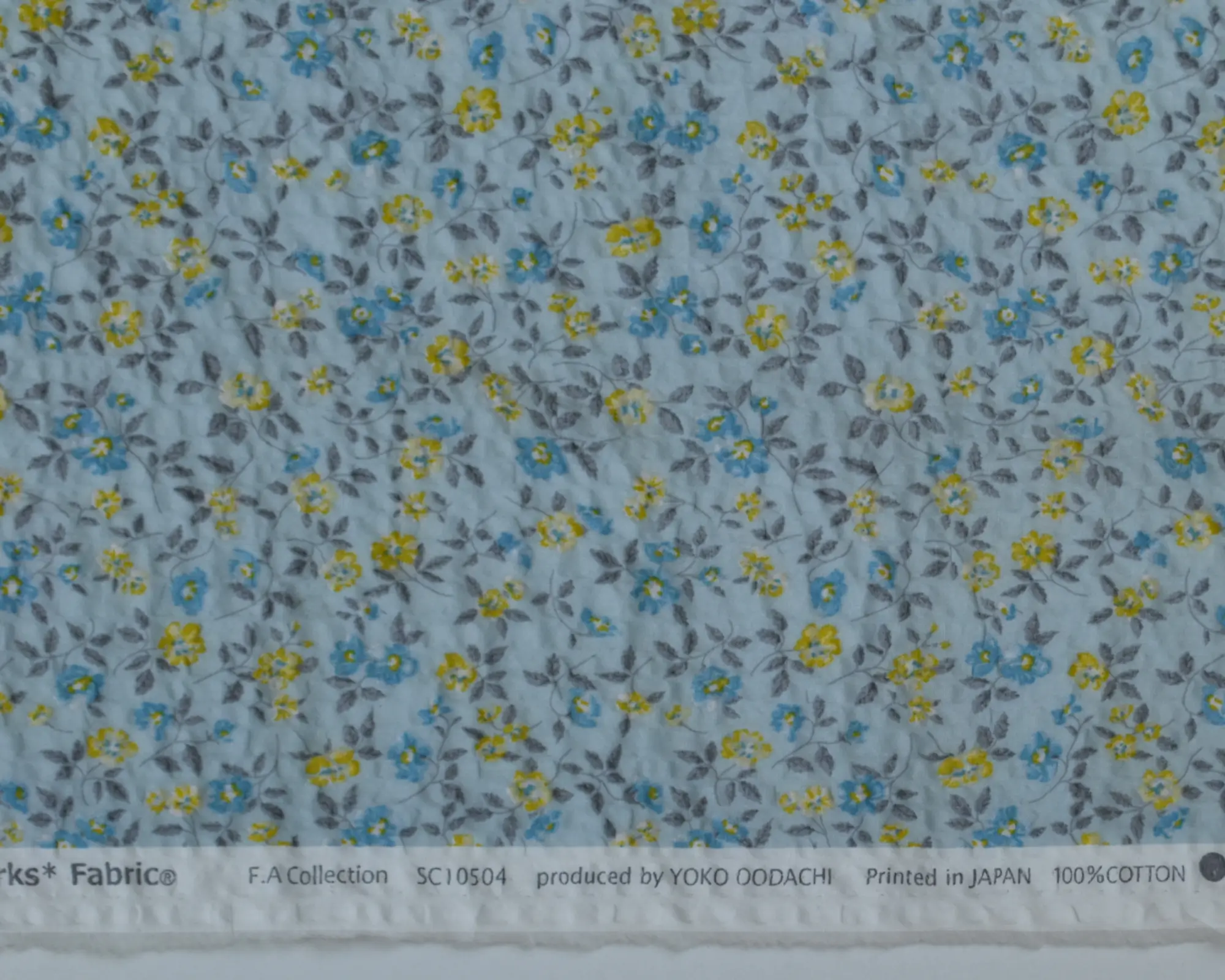 Cotton Gauze - Blue Floral Print - Image 5