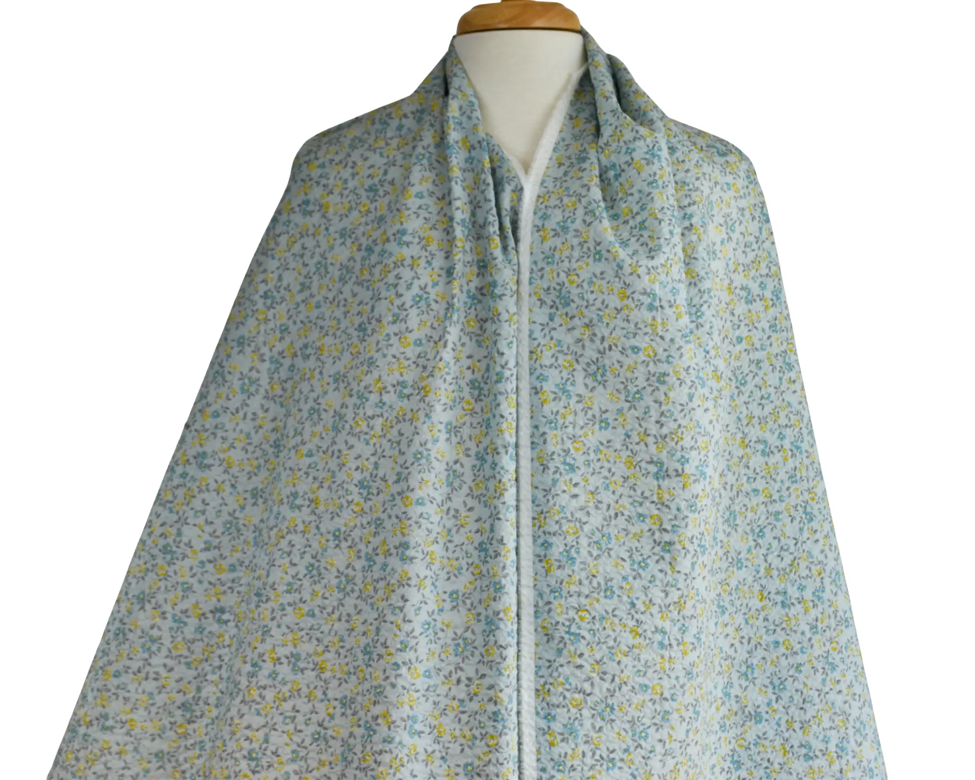 Cotton Gauze - Blue Floral Print - Image 7