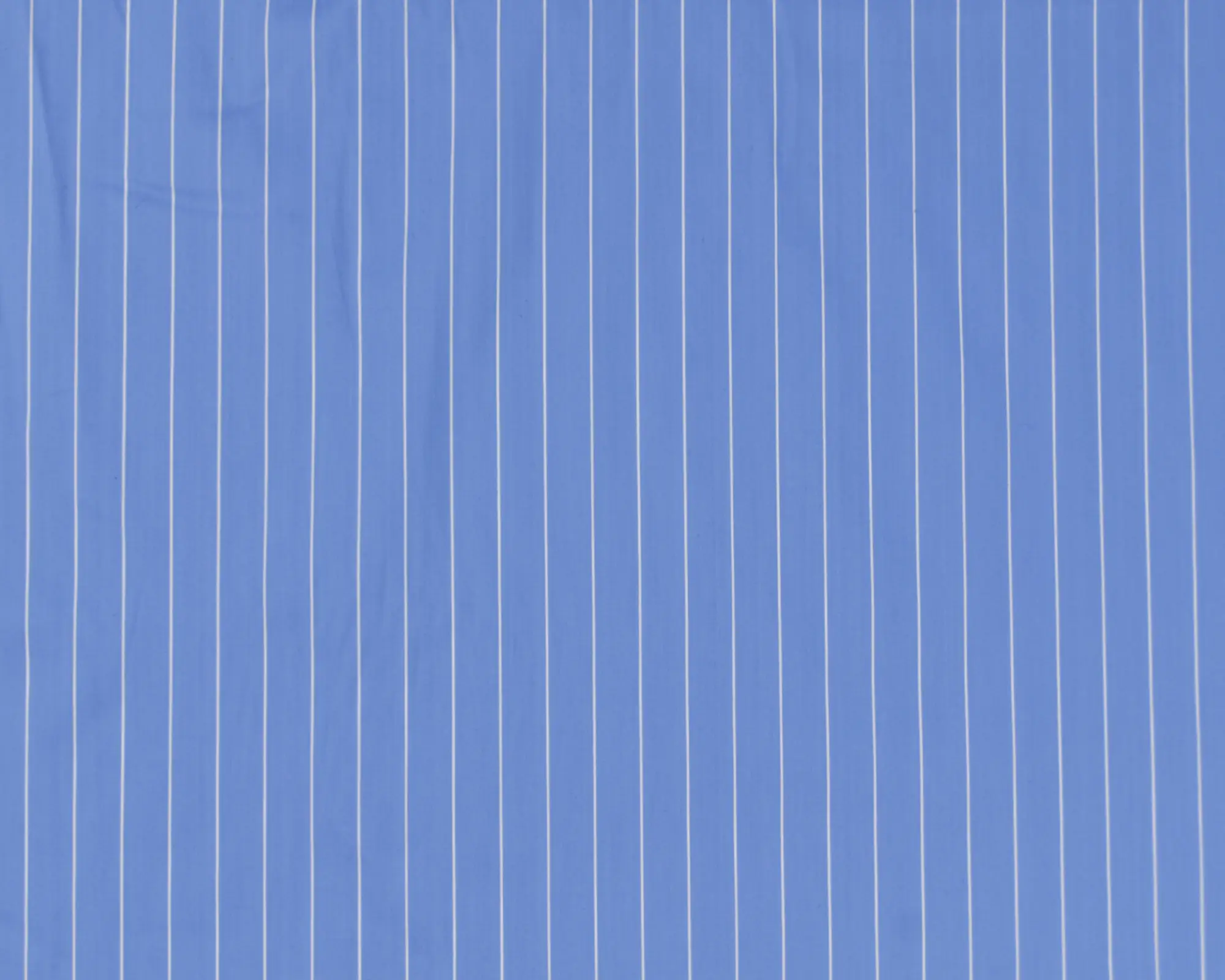 Cotton Stretch Shirting - Blue with White Stripes - Image 2