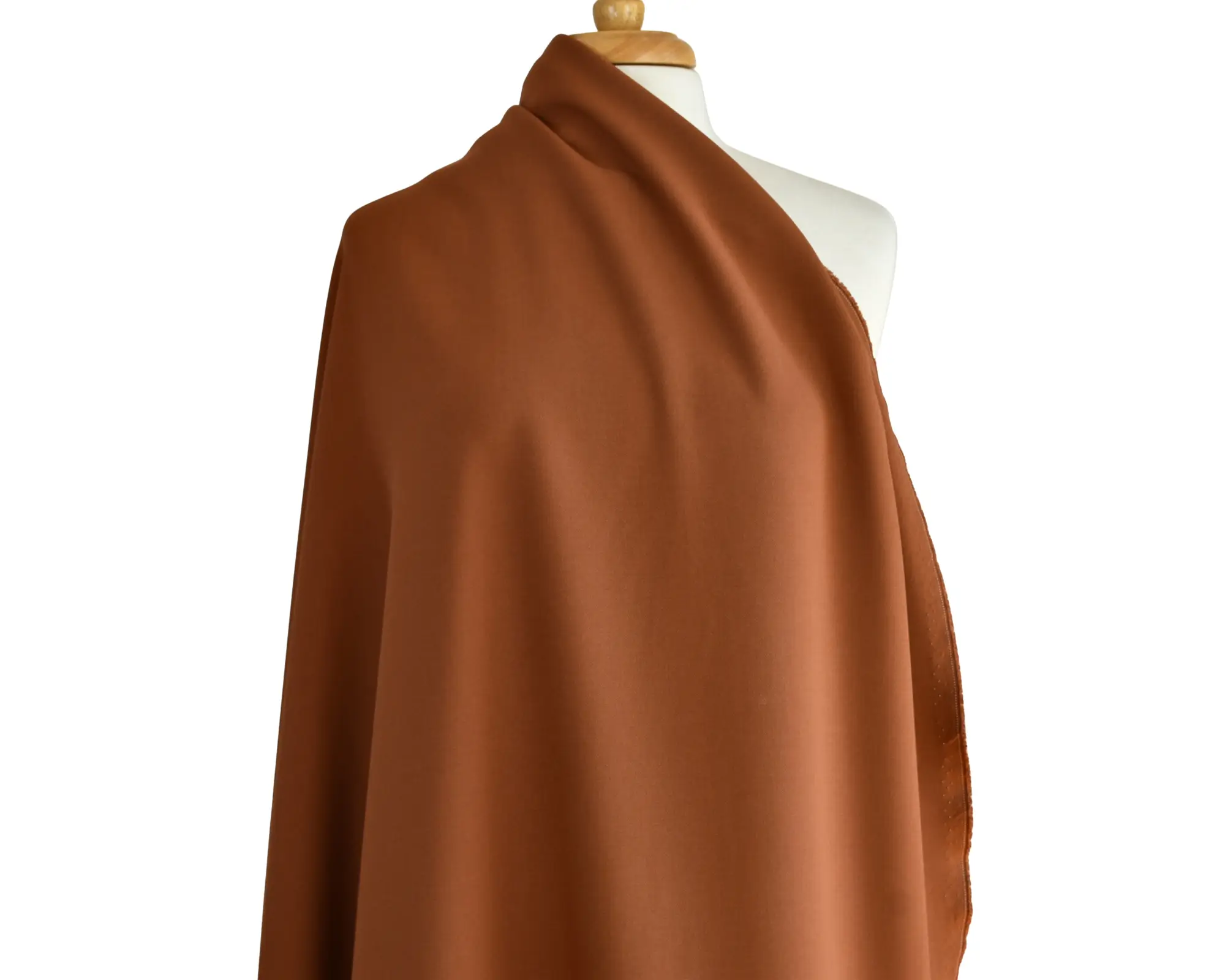 Designer Rayon 4-Ply Crepe - Caramel Brown - Image 5