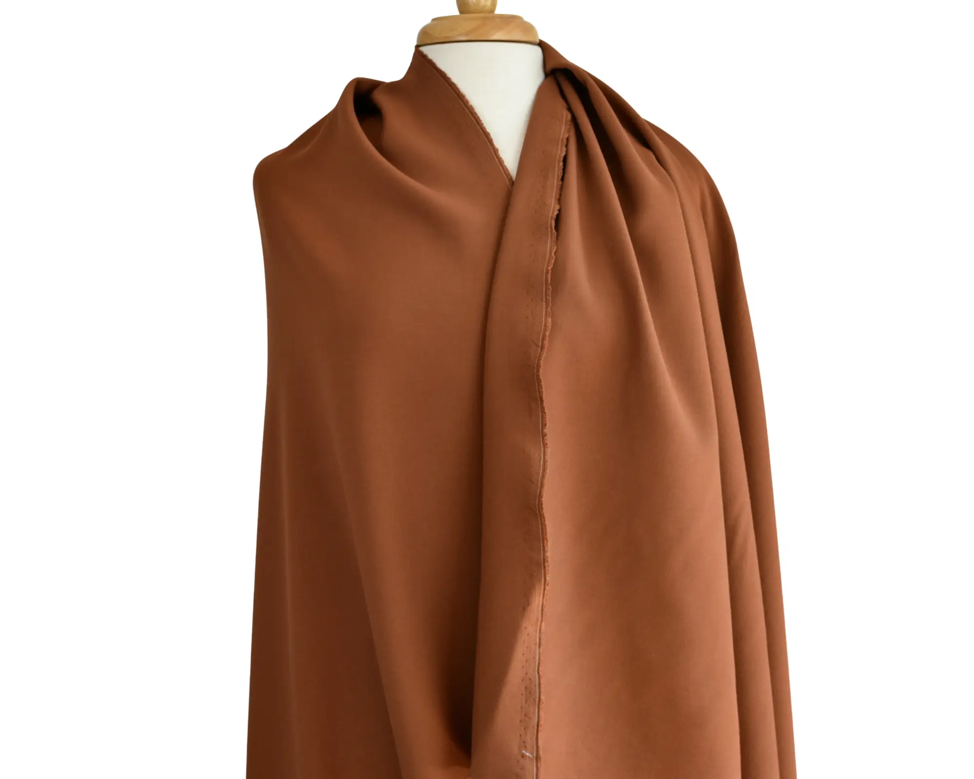 Designer Rayon 4-Ply Crepe - Caramel Brown - Image 6