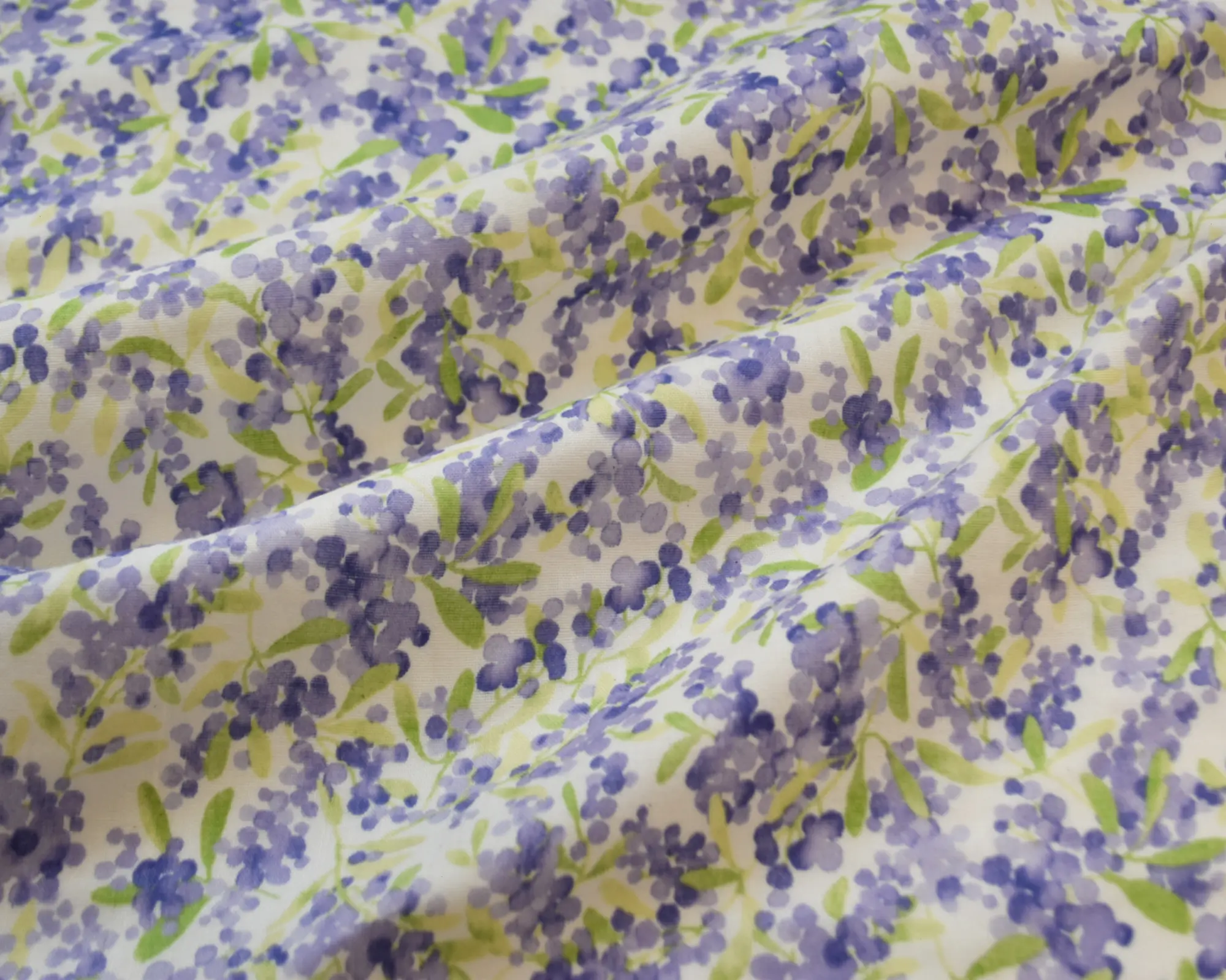 Kokka Cotton Double Gauze - Purple Floral - Image 4