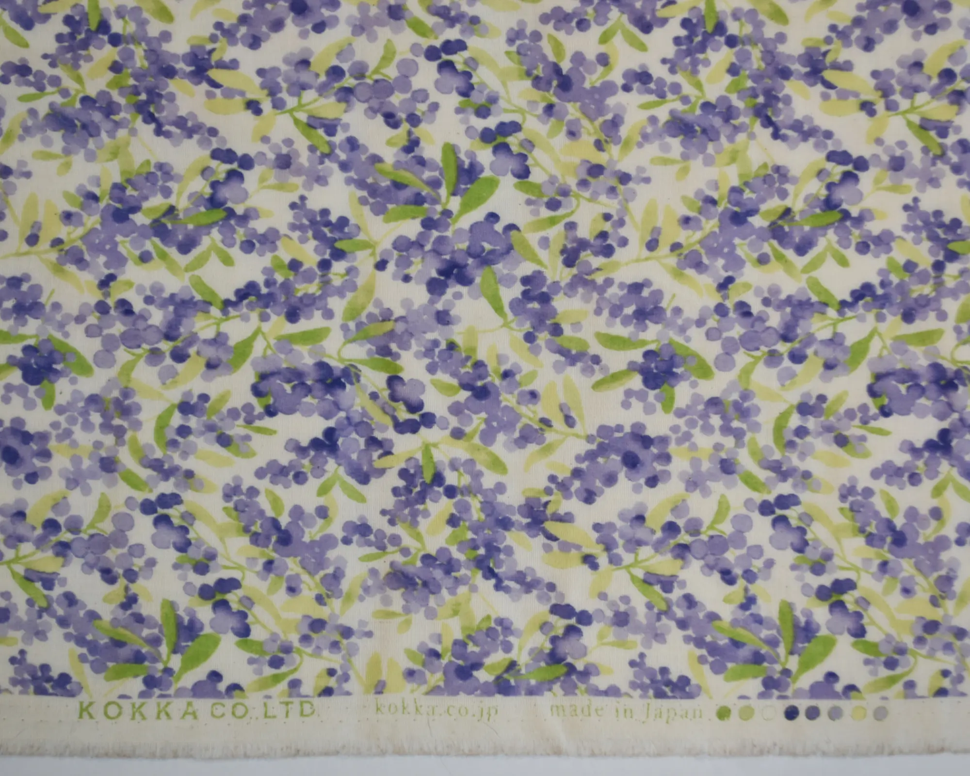 Kokka Cotton Double Gauze - Purple Floral - Image 5