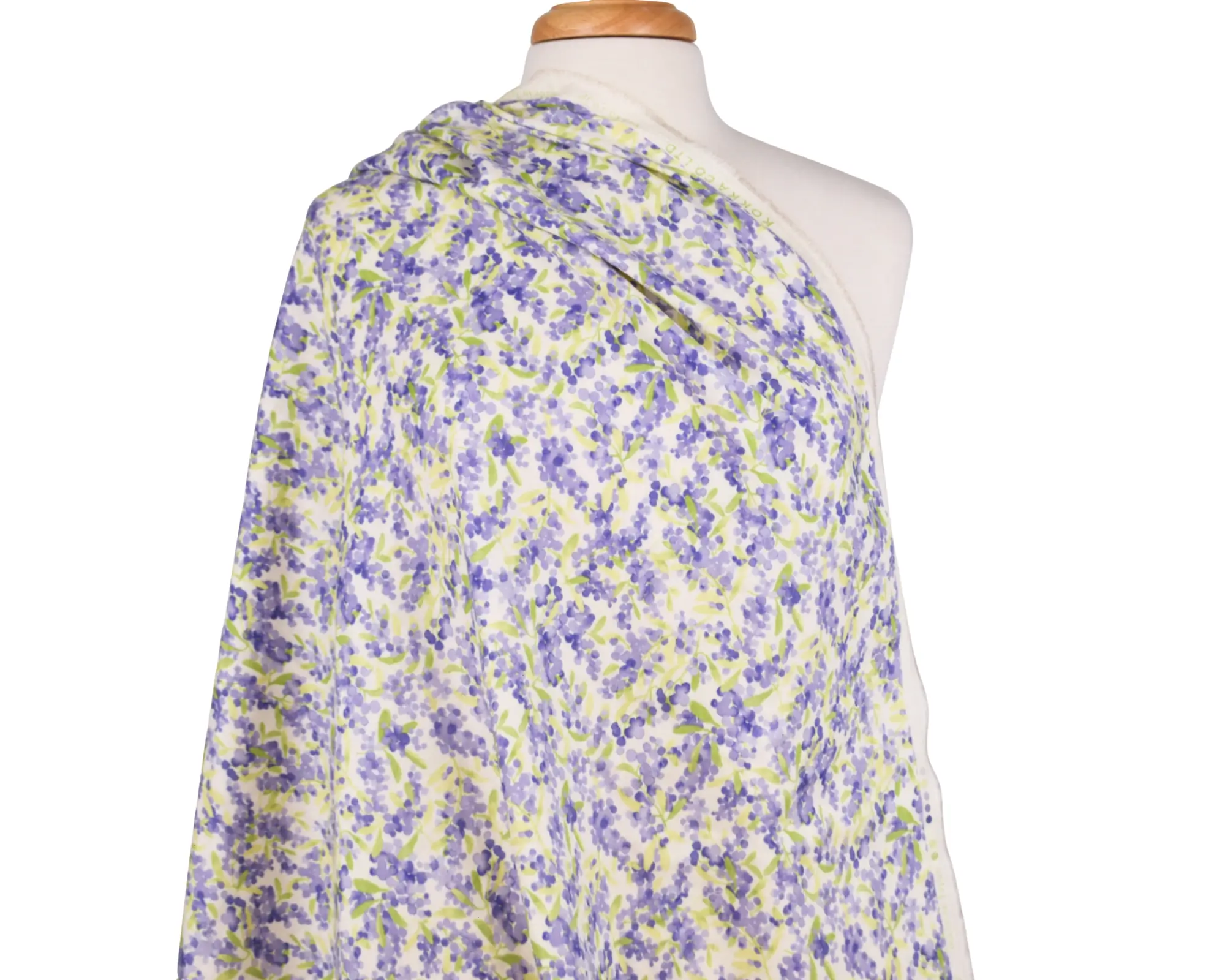 Kokka Cotton Double Gauze - Purple Floral - Image 6