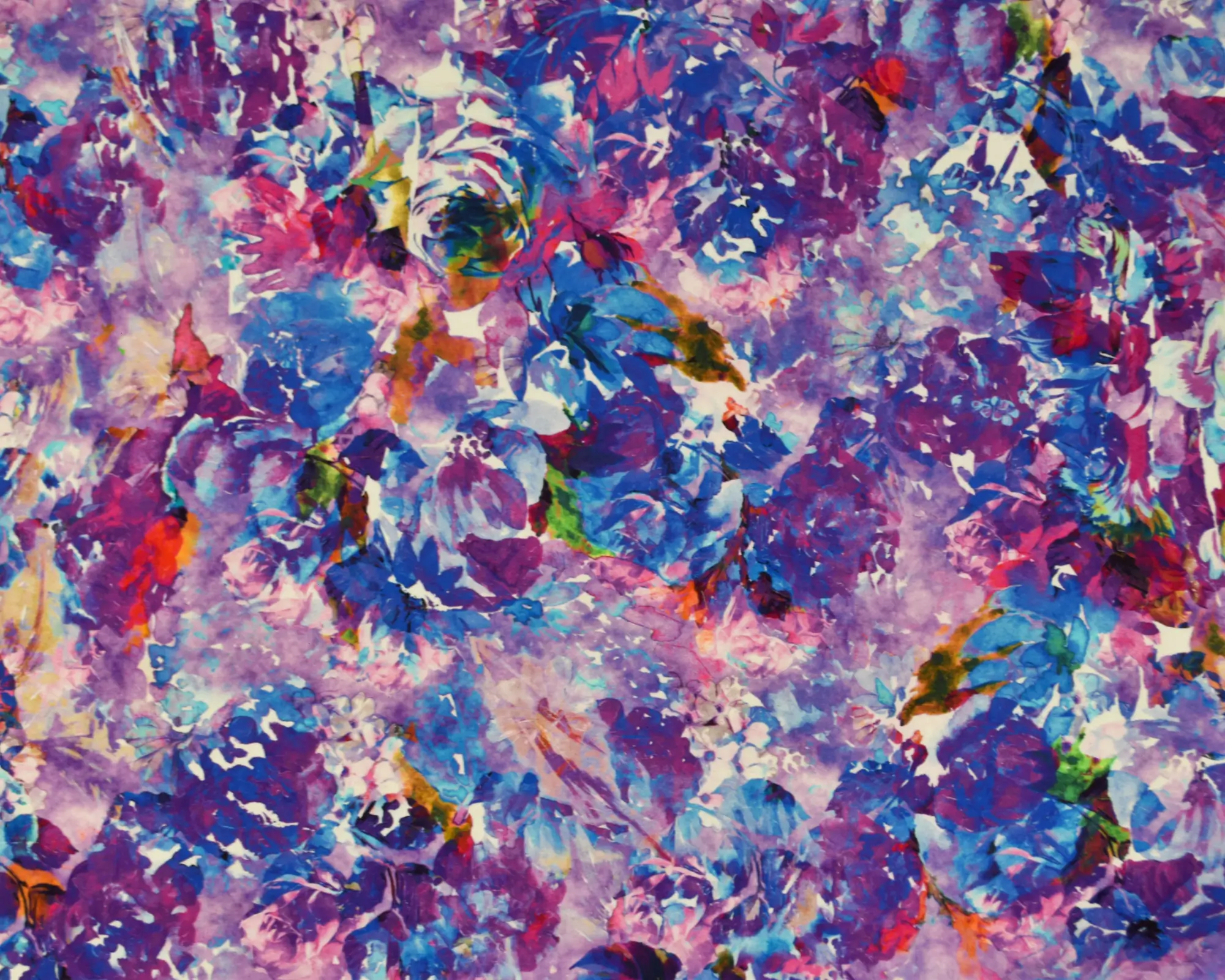 Cotton Sateen - Purple Watercolor Print - Image 2