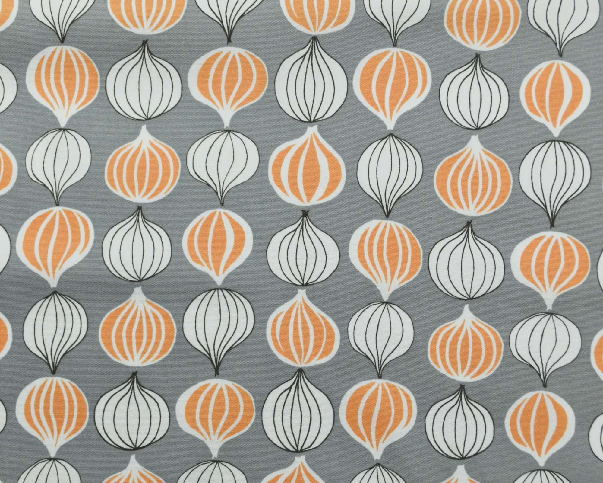 Cotton Oxford Shirting - Orange Onions on Gray - Image 5