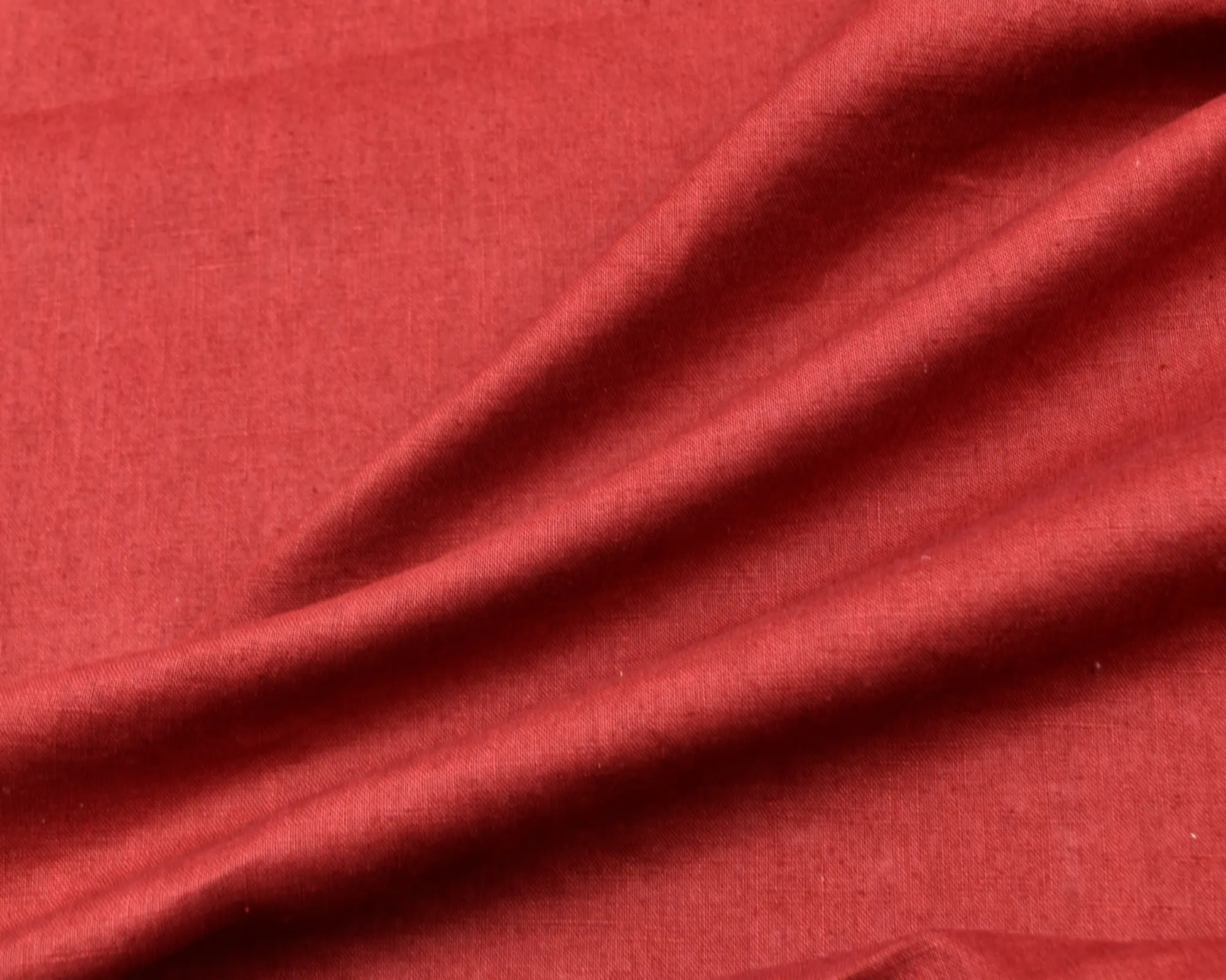 Washed Linen/Cotton Blend - Wine Red - Image 3