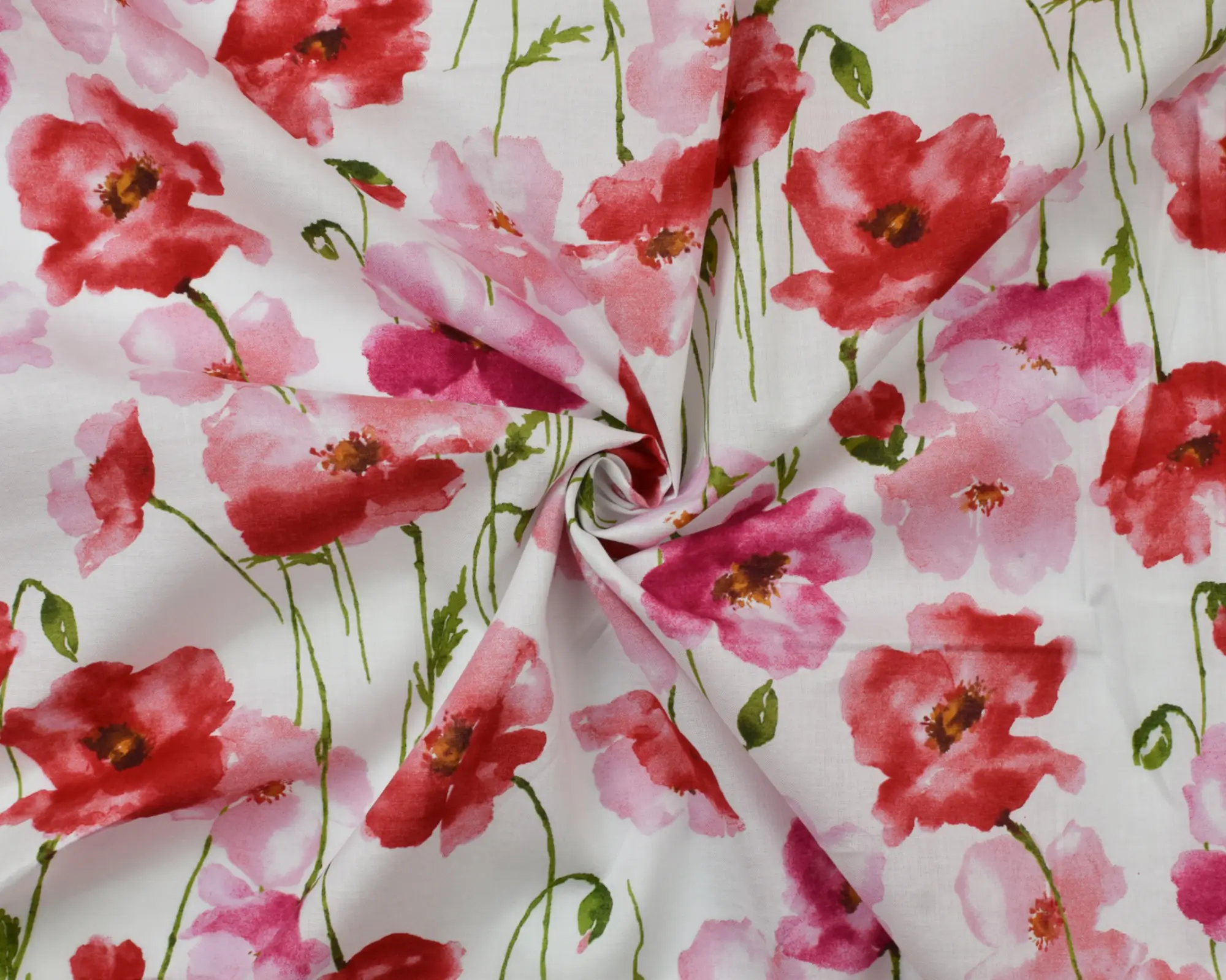 Kokka Cotton Lawn - Red Poppies
