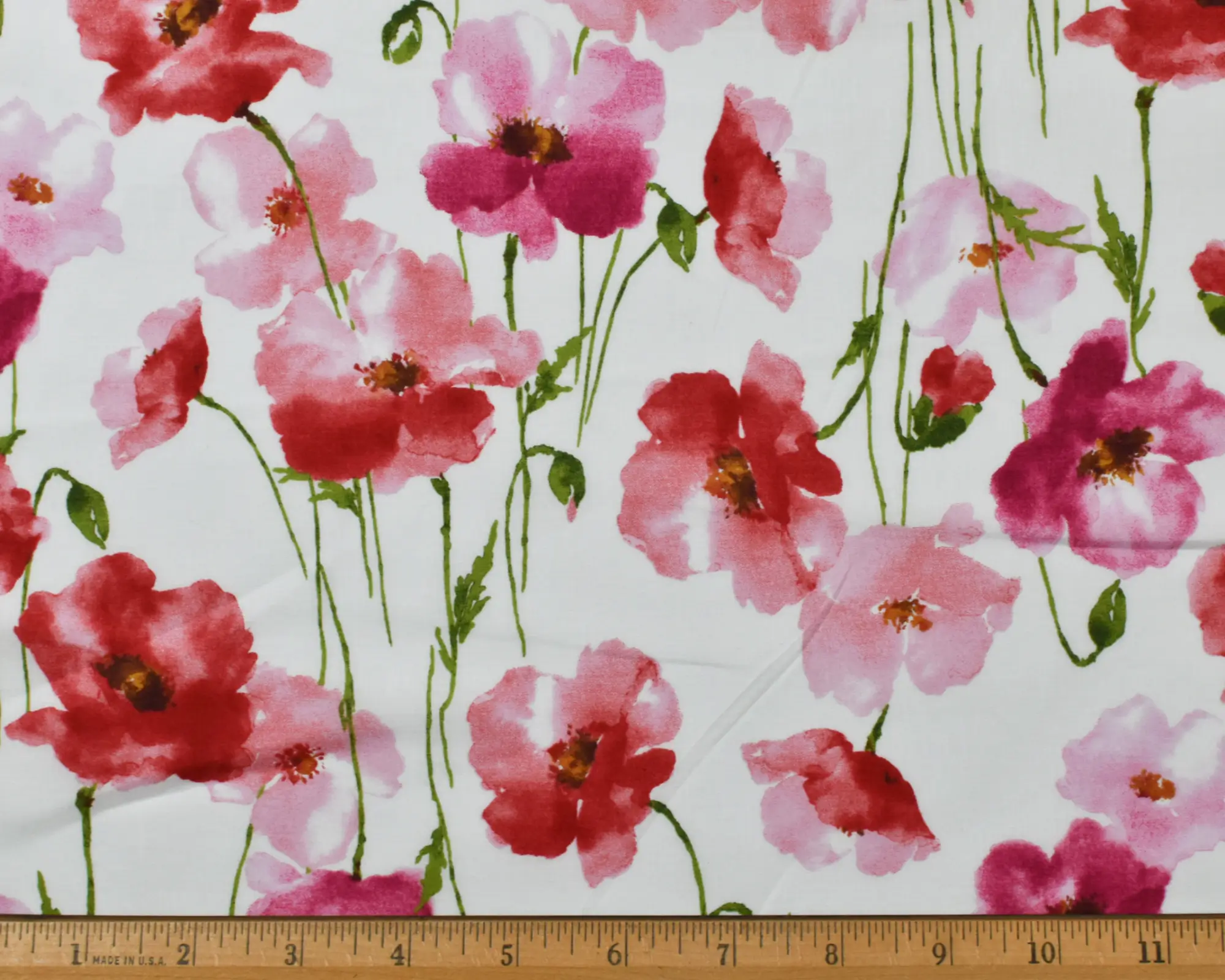 Kokka Cotton Lawn - Red Poppies - Image 3