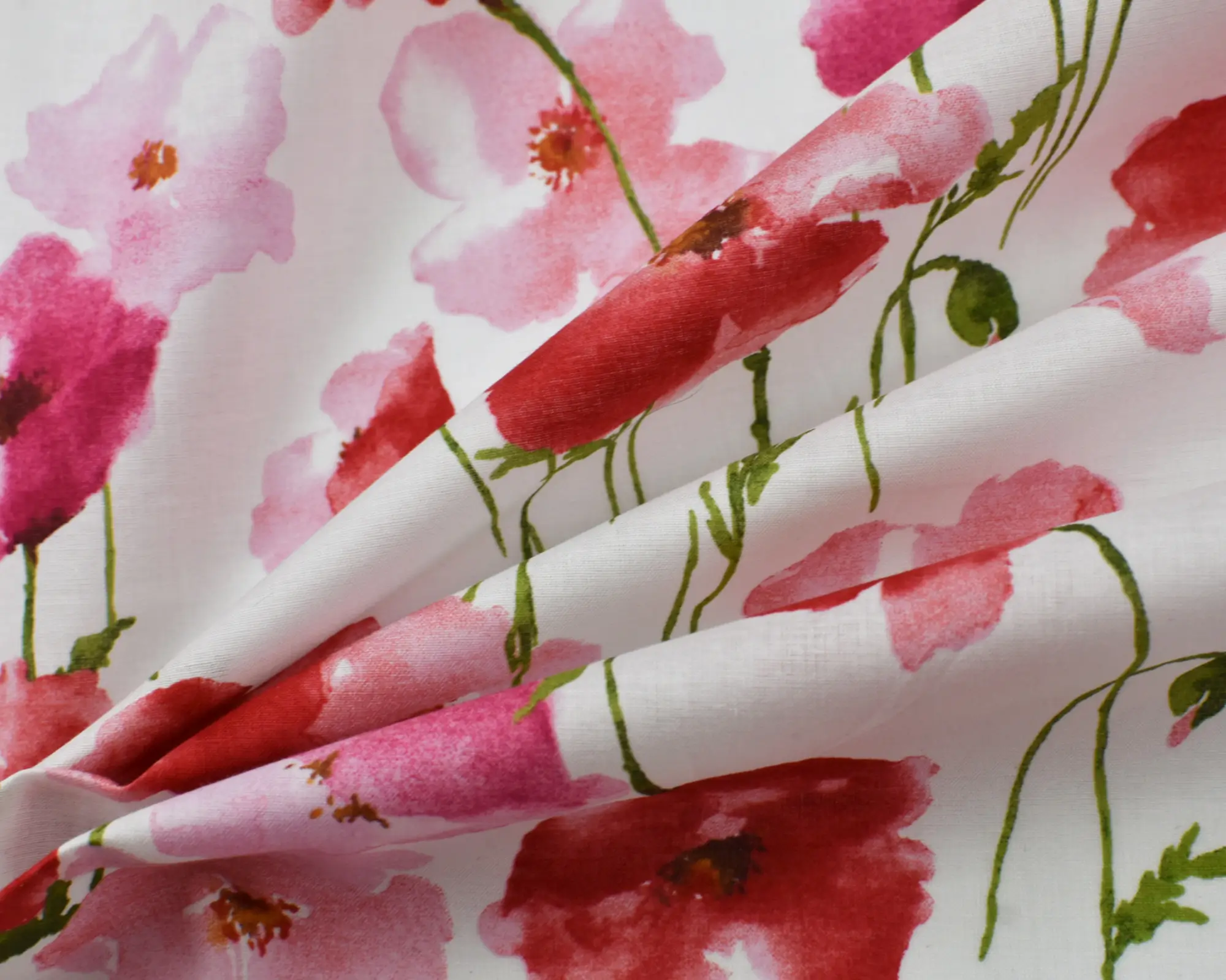 Kokka Cotton Lawn - Red Poppies - Image 4