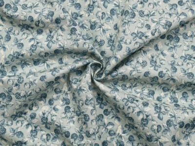 Cotton Broadcloth Shirting - Blue Berry Print