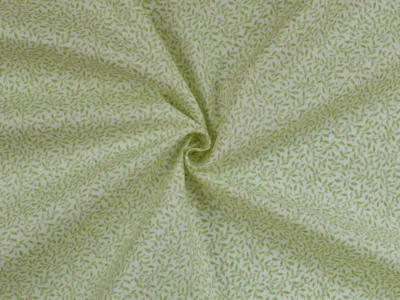 Cotton Broadcloth Shirting - Delicate Green Leaf