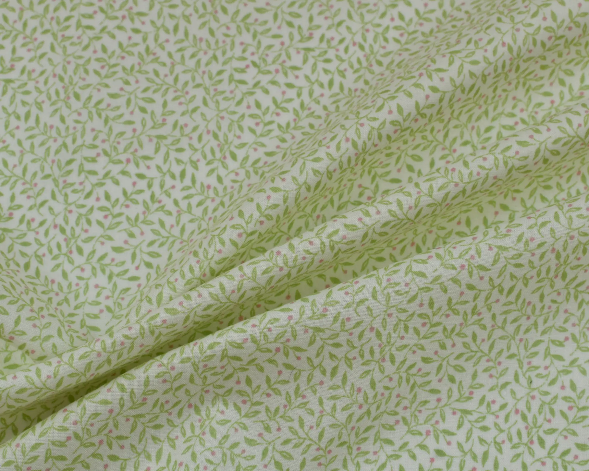 Cotton Broadcloth Shirting - Delicate Green Leaf - Image 4