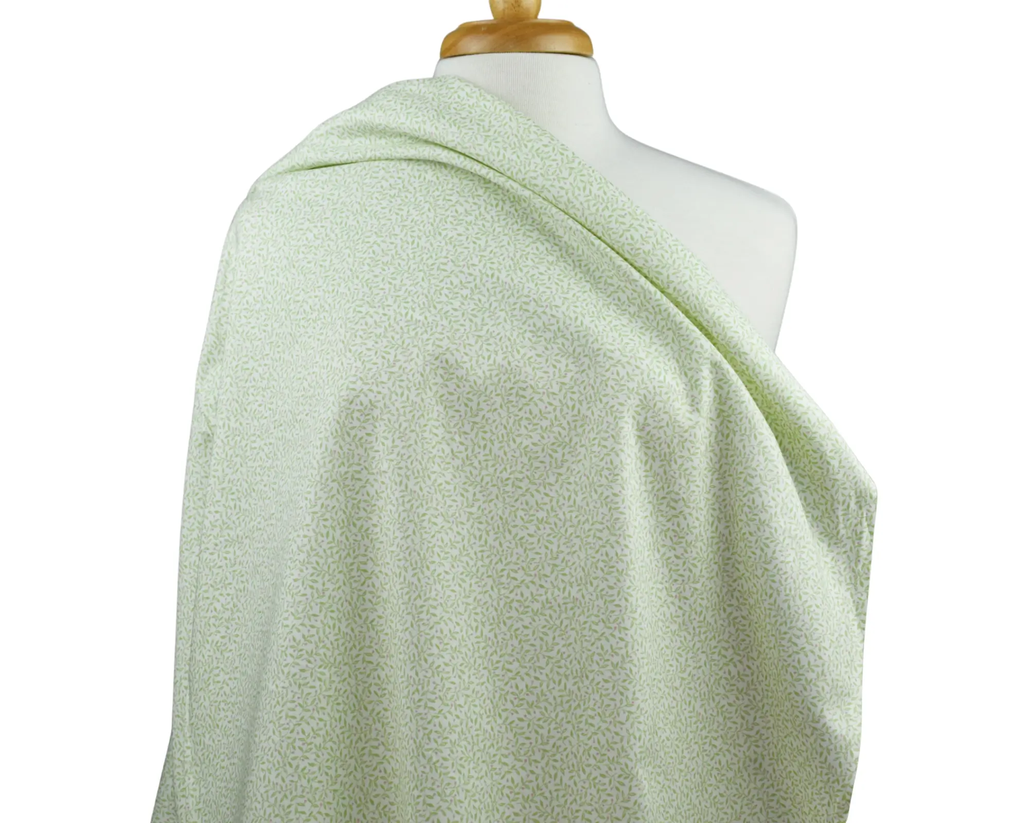 Cotton Broadcloth Shirting - Delicate Green Leaf - Image 6