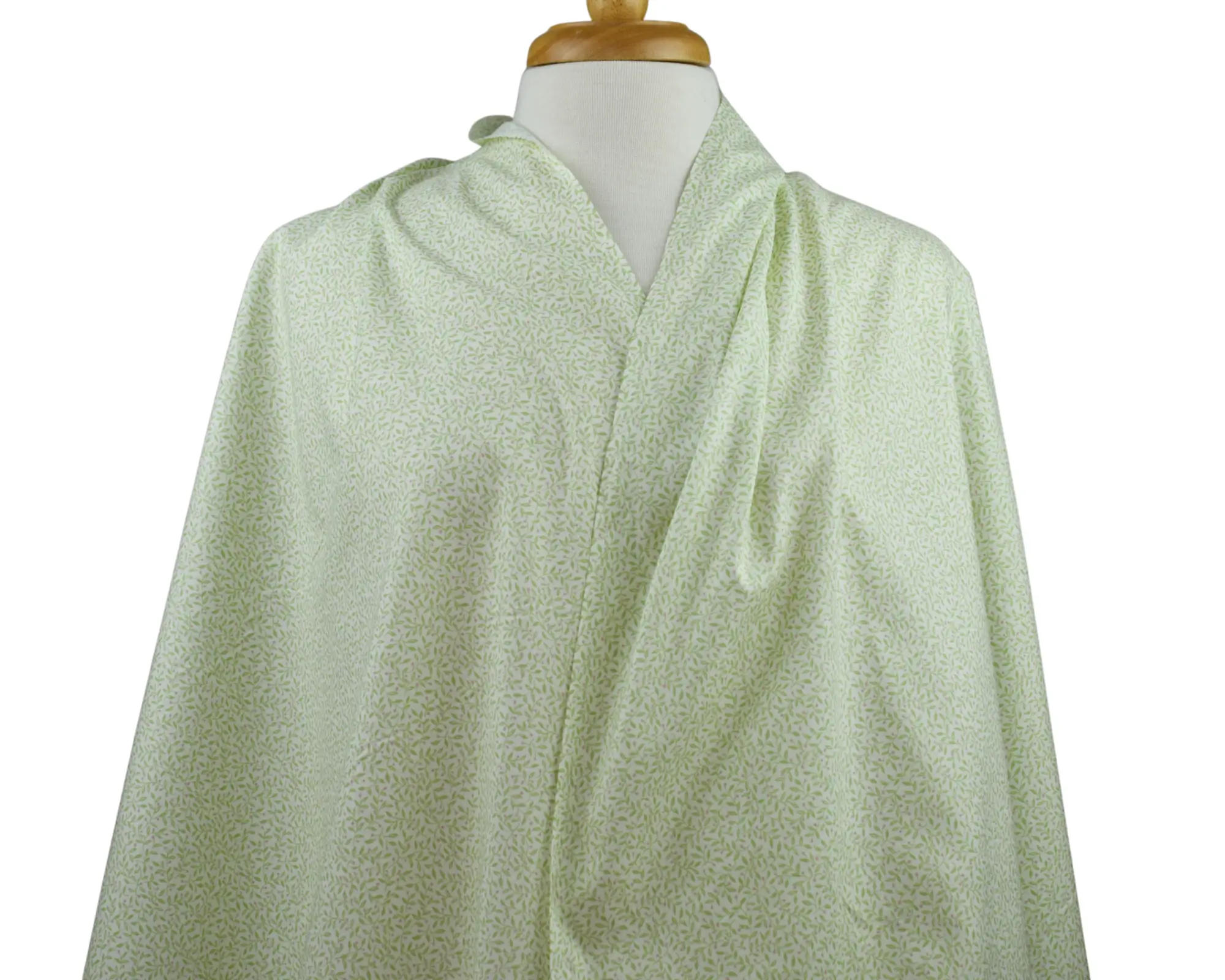 Cotton Broadcloth Shirting - Delicate Green Leaf - Image 7