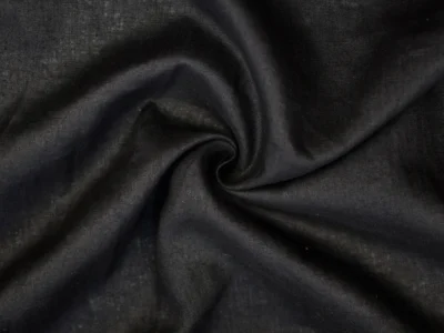 Washed Linen/Cotton Blend - Black