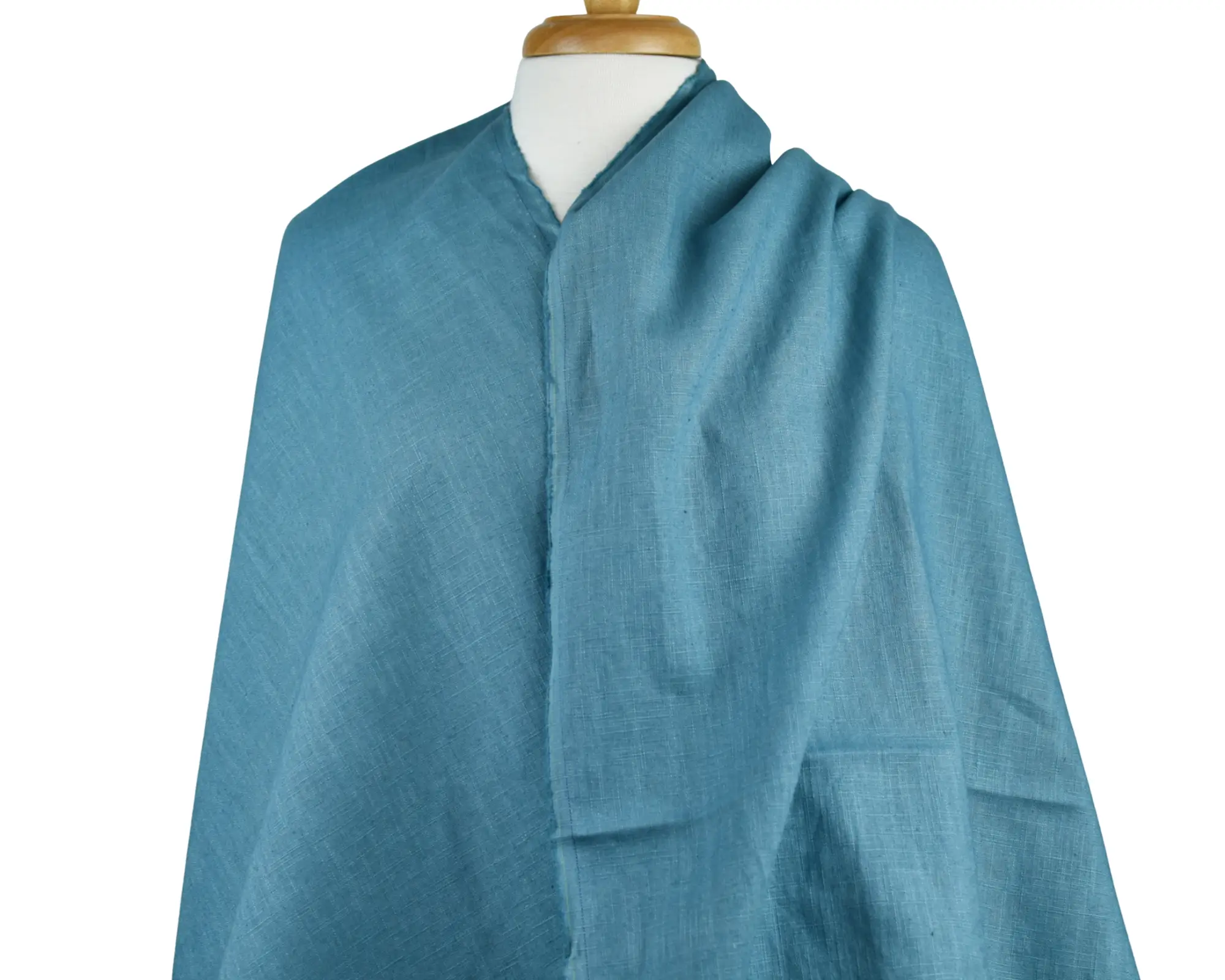 Washed Linen/Cotton Blend - Teal - Image 5