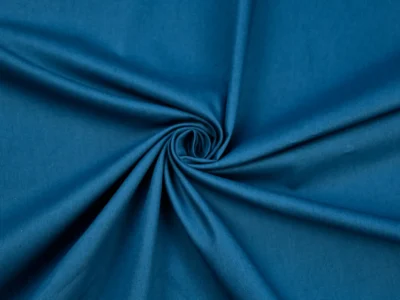 Organic Cotton Poplin - Denim Blue