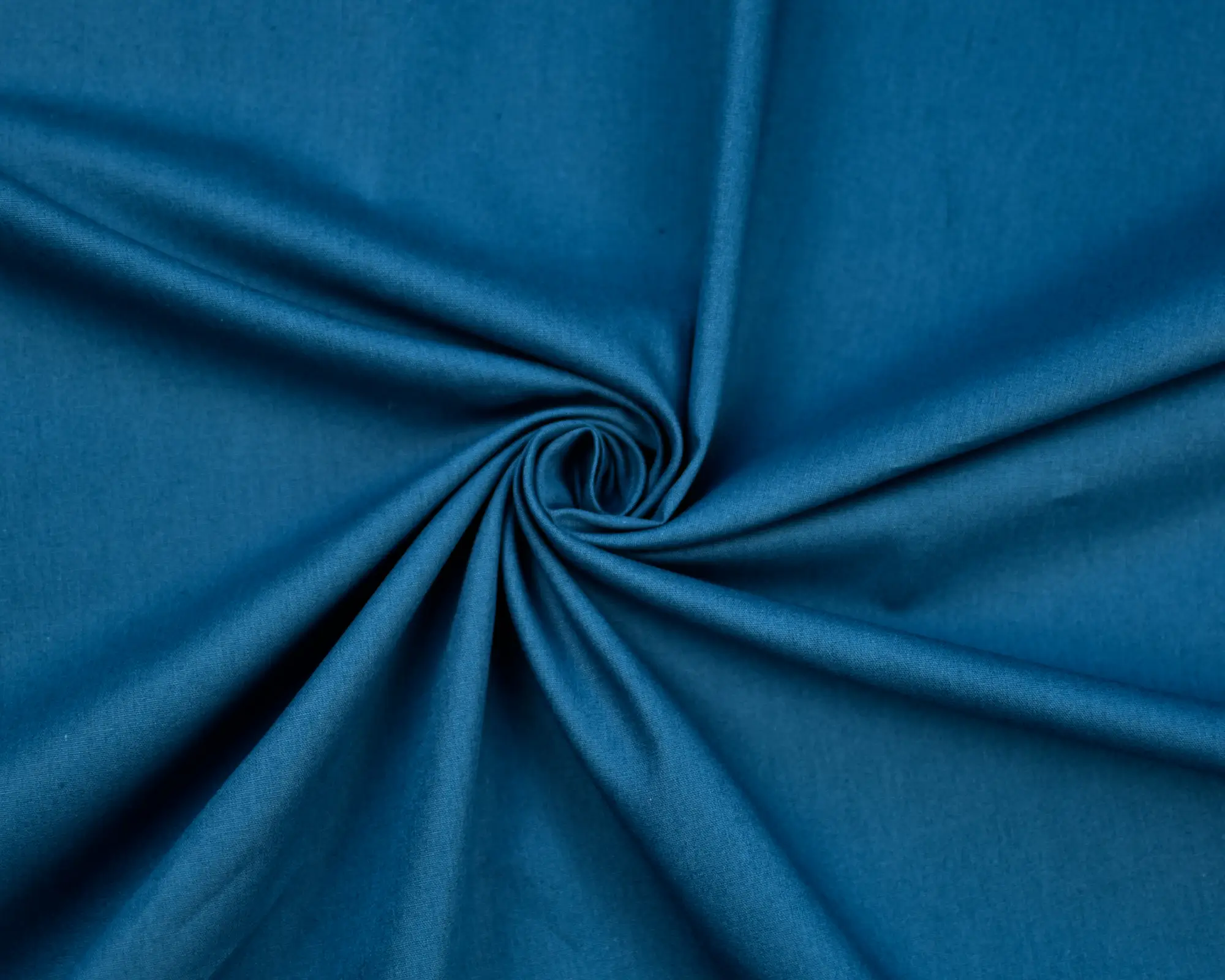 Organic Cotton Poplin – Denim Blue