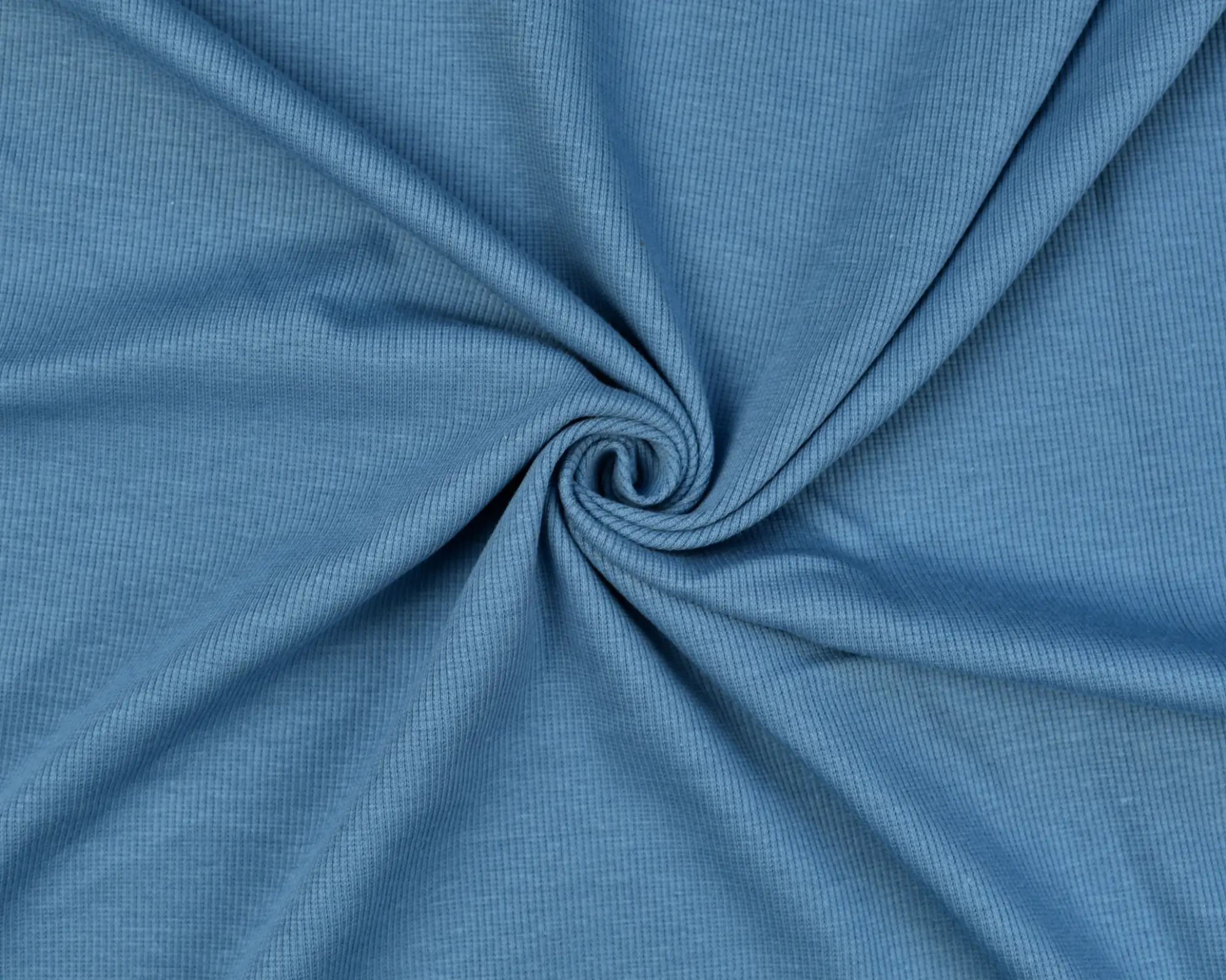 Organic Cotton Rib Knit - Medium Blue