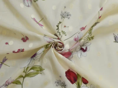 Cotton Fil Coupe - Tulip Print