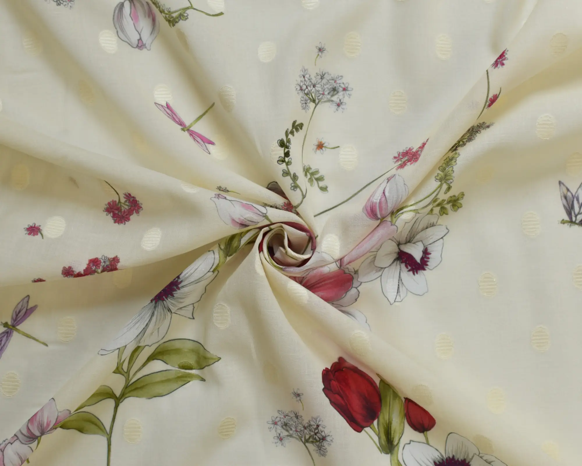 Cotton Fil Coupe - Tulip Print