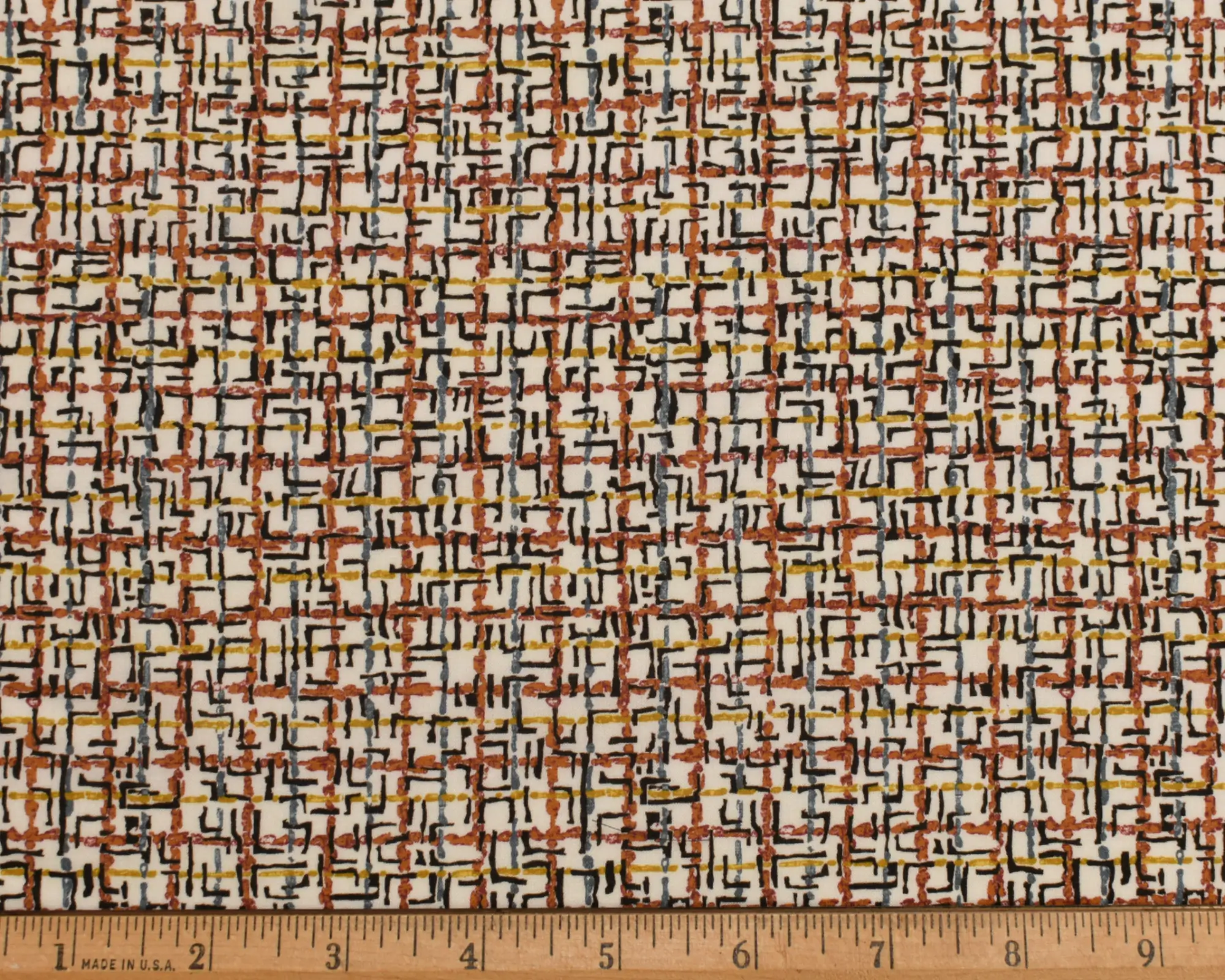 Designer Cotton Lawn - Warm Tone Check - Image 3