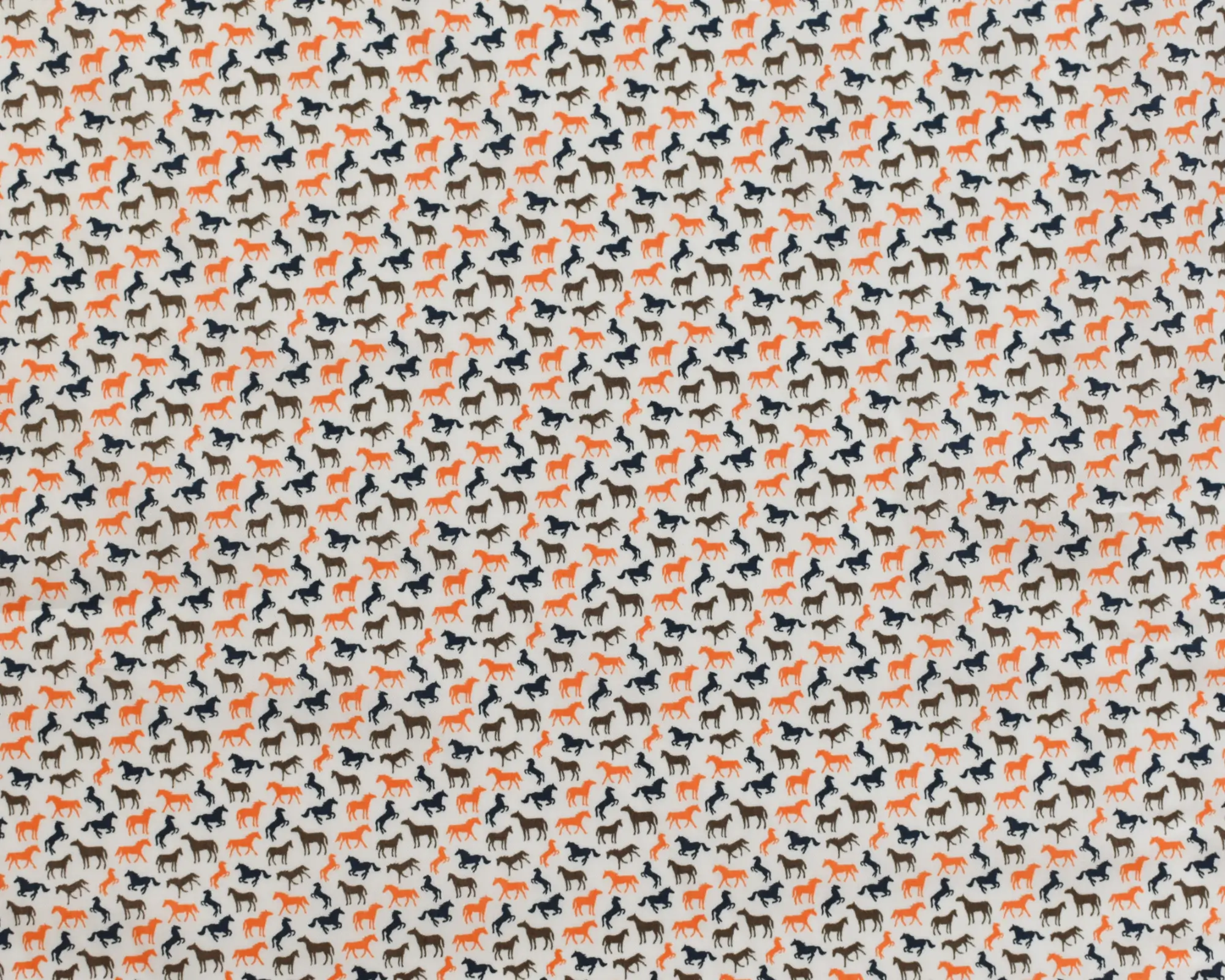 Cotton Poplin - Small Horse Print - Image 2