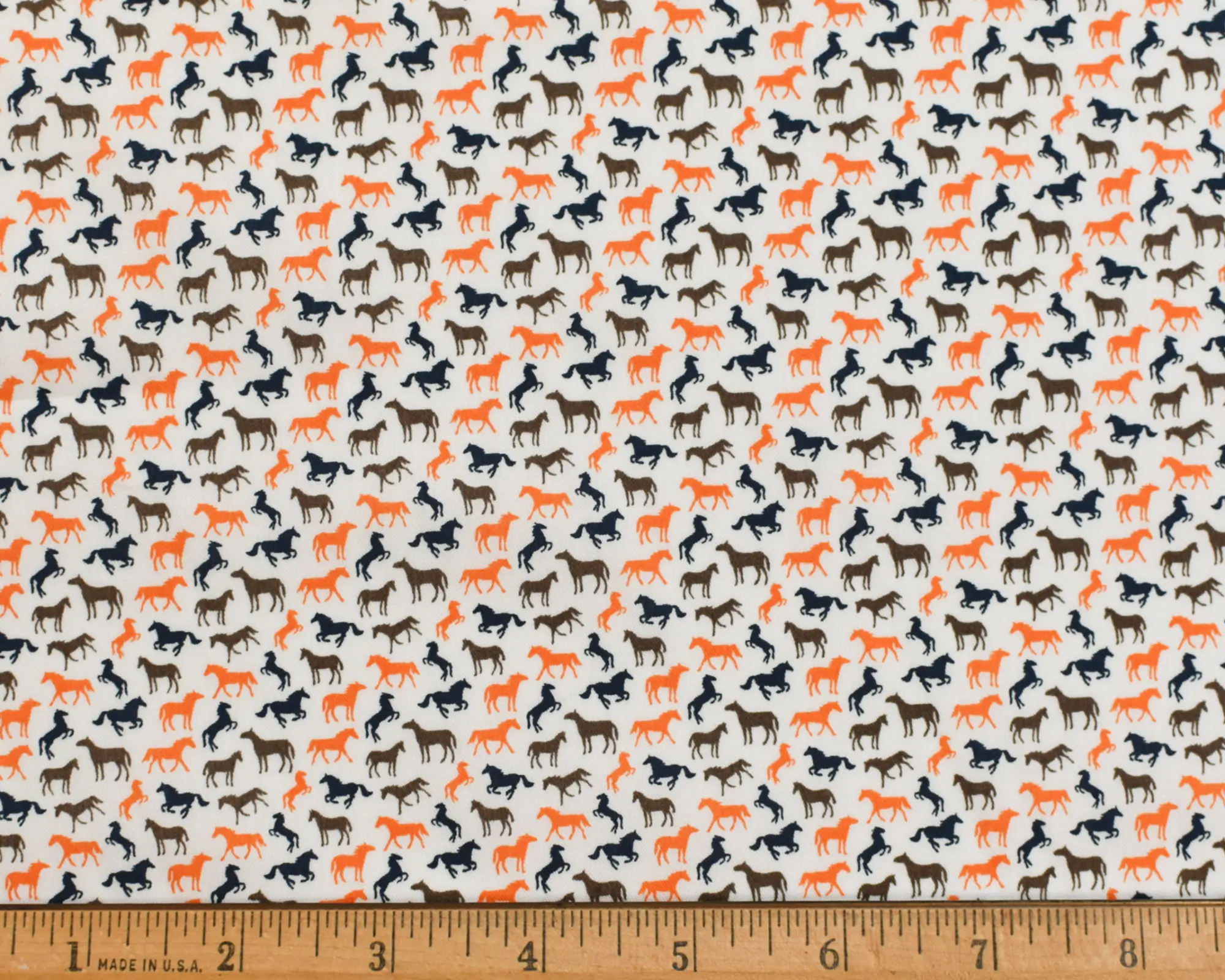 Cotton Poplin - Small Horse Print - Image 3