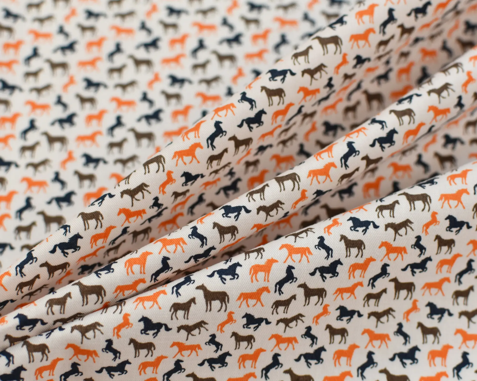Cotton Poplin - Small Horse Print - Image 4