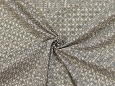Designer Cotton Poplin - Brown Circle Print