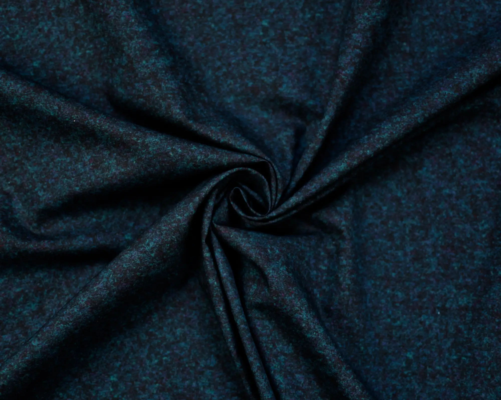 Designer Cotton Poplin – Dark Blue & Teal Speckle Print